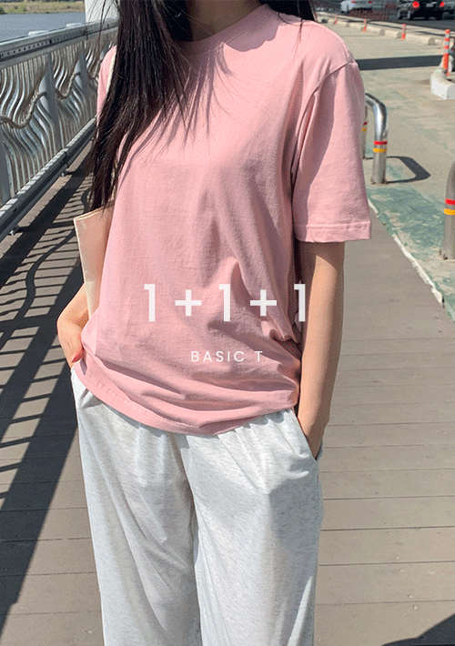 [1+1+1] 코튼캔디 오버핏 반팔 티셔츠